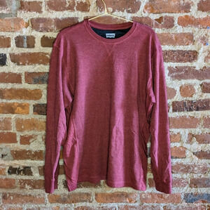 Levi's Large Brick Red Pullover Crew Neck Long Sleeve Shirt‎